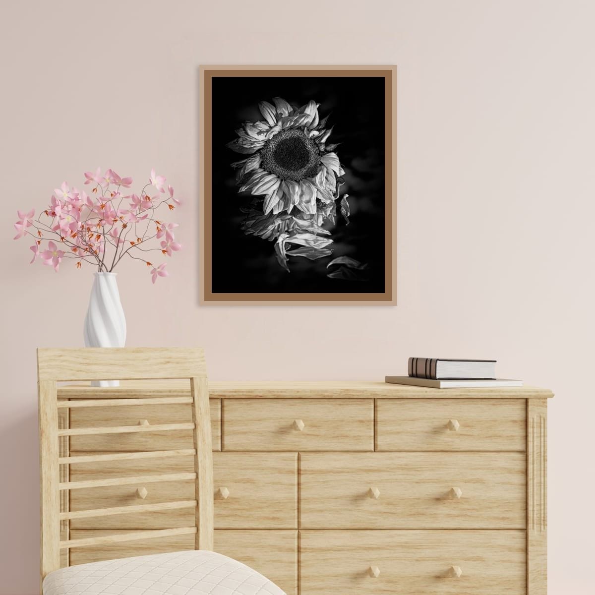 Petals in Monochrome: Sunflower's Reflections - Image 2